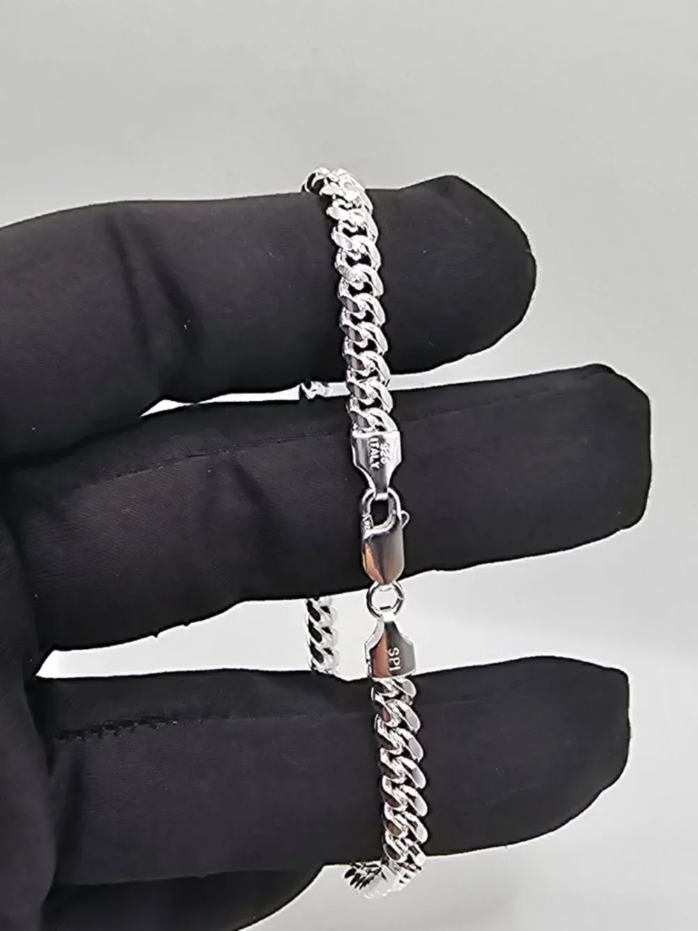 Sterling Silver 925 High Polished Miami Cuban Bracelet 4.9mm 8 inches